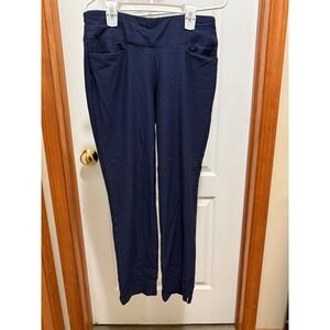 Lady Hagen Navy Blue Pull On Golf Pants Tummy‎ Control Stretch Trousers Womens M